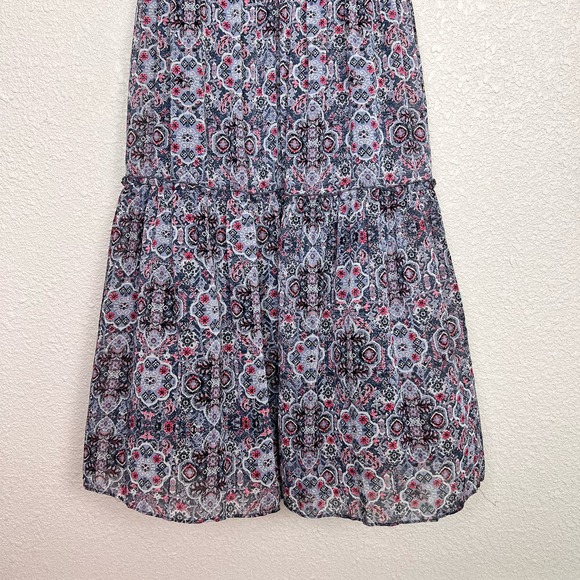 Drew Navy Medallion Maxi Dress Womens Medium Multicolor Flowing Halter NWT - Picture 5 of 9